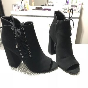 Black Peep toe heels size 6